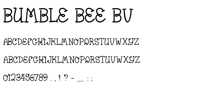 Bumble Bee BV font